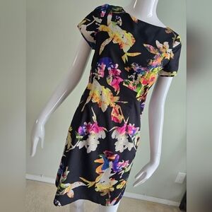 Yumi Kim Anthropologie Elana Tropical Tantrum Floral Zipper Shift  Dress Size XS